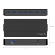 ORICO H7928-U3 Materiale ABS Desktop 7 Porte HUB USB 3.0 con Cavo da 1 m, USB 3.0