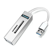 15101 Adattatore HUB per lettore di schede USB 3.0 da 5 in 1 a 3 USB + SD/TF, USB3.0