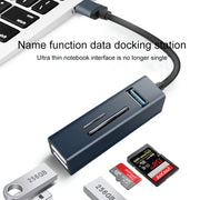 15101 Adattatore HUB per lettore di schede USB 3.0 da 5 in 1 a 3 USB + SD/TF, USB3.0