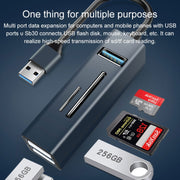 15101 Adattatore HUB per lettore di schede USB 3.0 da 5 in 1 a 3 USB + SD/TF, USB3.0