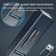 15101 Adattatore HUB per lettore di schede USB 3.0 da 5 in 1 a 3 USB + SD/TF, USB3.0