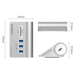 ORICO M3UT3 HUB USB 3.2 a 3 porte con lettore di schede, M3UT3