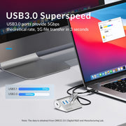 ORICO M3UT3 HUB USB 3.2 a 3 porte con lettore di schede, M3UT3