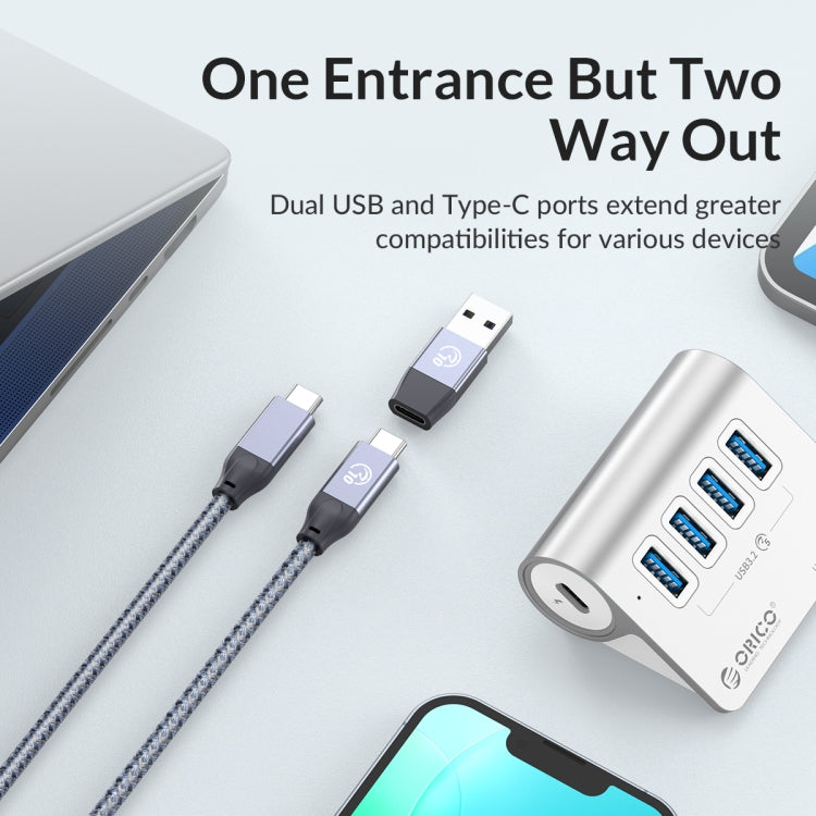 HUB ORICO M3U4 in lega di alluminio a 4 porte USB 3.2 Gen1 5 Gbps, M3U4 5Gbps