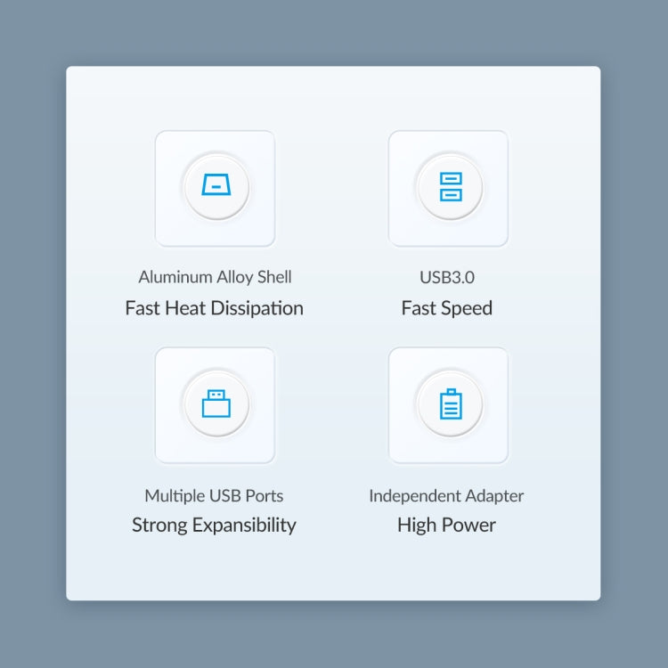 HUB ORICO M3U4 in lega di alluminio a 4 porte USB 3.2 Gen1 5 Gbps, M3U4 5Gbps