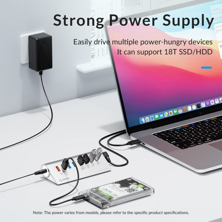 HUB ORICO M3U4 in lega di alluminio a 4 porte USB 3.2 Gen1 5 Gbps, M3U4 5Gbps