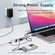 HUB ORICO M3U4 in lega di alluminio a 4 porte USB 3.2 Gen1 5 Gbps, M3U4 5Gbps