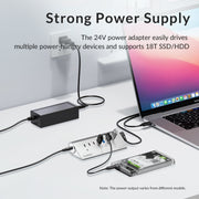HUB USB 3.2 Gen1 da 10 Gbps ORICO M3U4 in lega di alluminio a 4 porte, M3U4 10Gbps