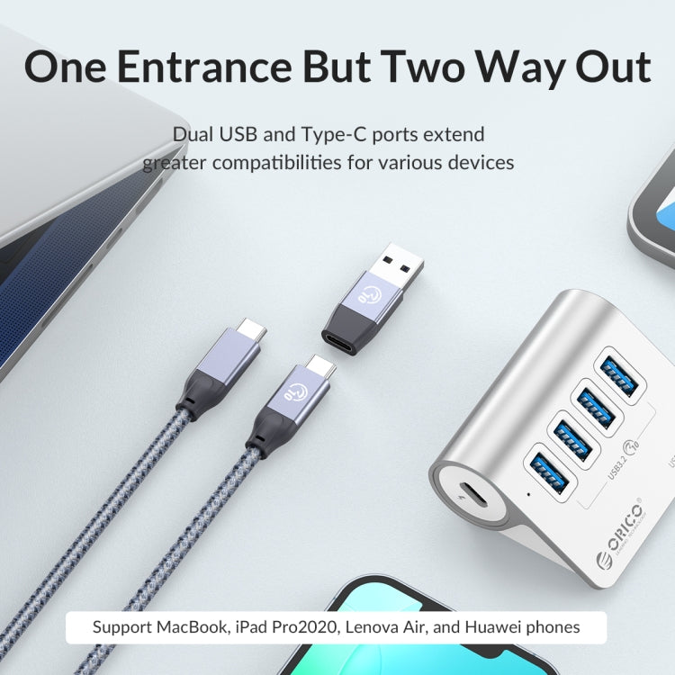 ORICO M3CU2 Hub USB 3.2 Gen2 4 porte in alluminio