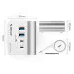 ORICO M3CU2 Hub USB 3.2 Gen2 4 porte in alluminio