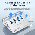 ORICO M3CU2 Hub USB 3.2 Gen2 4 porte in alluminio
