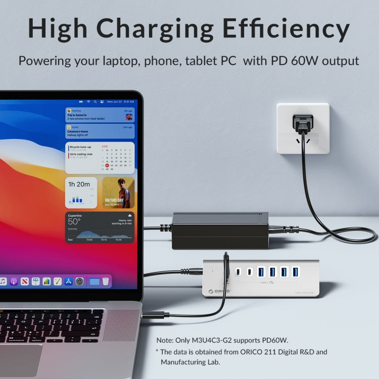 ORICO M3CU2 Hub USB 3.2 Gen2 4 porte in alluminio