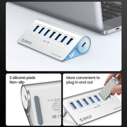 ORICO M3U7 HUB USB 3.2 Gen1 da 5 Gbps a 7 porte in lega di alluminio con cavo da 0,5 m, M3U7 0.5m