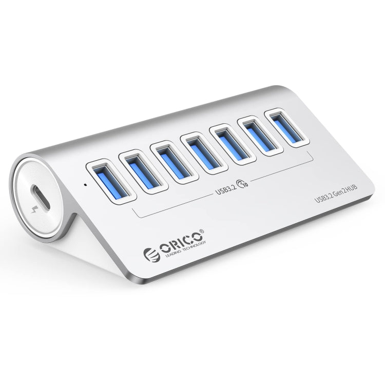ORICO M3U7-G2 HUB USB 3.2 Gen2 da 10 Gbps a 7 porte in lega di alluminio con cavo da 0,5 m, M3U7-G2 0.5m