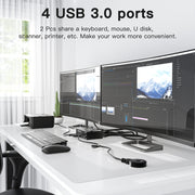 KC-KVM202AS Switcher KVM a doppio display USB 3.0 USB 3.0 4K 60HZ Supporto per schermata di blocco analogico EDID, KC-KVM202AS
