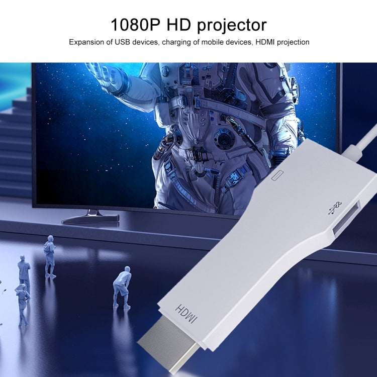 Cavo adattatore NK-1078 da 8 pin a HDMI maschio + USB femmina, lunghezza: 1 m, NK-1078