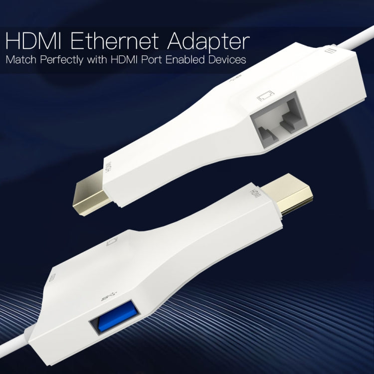 Cavo adattatore NK-1079 da 8 pin a HDMI maschio + USB femmina + RJ45 femmina, lunghezza: 1 m, NK-1079