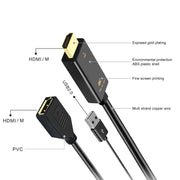 Cavo adattatore H146 HDMI maschio + USB 2.0 maschio a femmina DisplayPort, lunghezza: 25 cm, DP Female