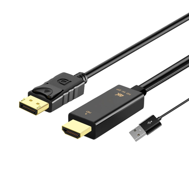 Cavo adattatore H147 HDMI maschio + USB 2.0 maschio a DisplayPort maschio, lunghezza: 1,8 m, DP Male