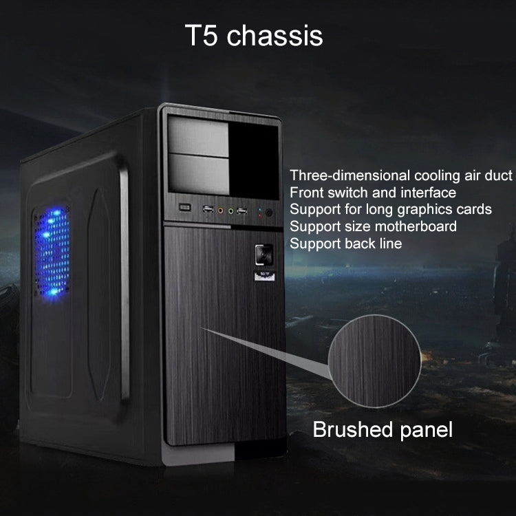 Chassis principale T5 USB 2.0 400x190x410mm Micro-ATX / ATX PC Custodia per computer desktop, T5