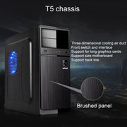 Chassis principale T5 USB 2.0 400x190x410mm Micro-ATX / ATX PC Custodia per computer desktop, T5