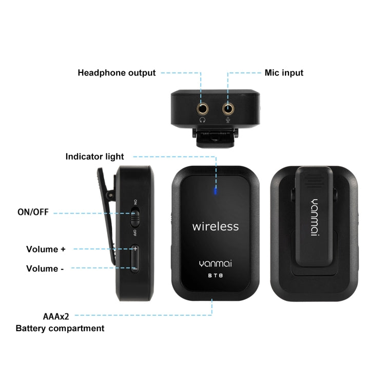 Microfono senza fili Bluetooth Yanmai BT8