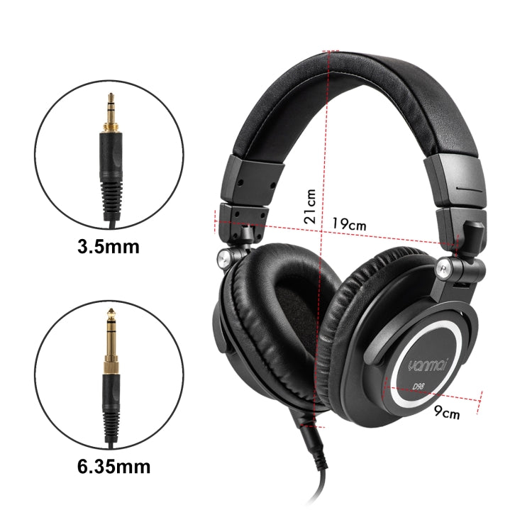 Cuffie monitor di registrazione professionali Yanmai D98, D98(Black), D98(Silver Grey)