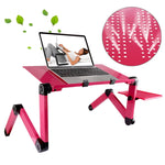 Supporto da tavolo portatile pieghevole regolabile a 360 gradi in lega di alluminio con tappetino per mouse per laptop/notebook, senza ventole CPU, with Mouse Pad, with Mouse Pad (M)