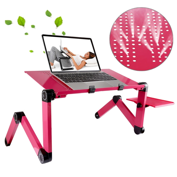 Supporto da tavolo portatile pieghevole regolabile a 360 gradi in lega di alluminio con tappetino per mouse per laptop/notebook, senza ventole CPU, with Mouse Pad, with Mouse Pad (M)