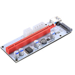 PCE164P-N06 VER008S USB 3.0 PCI-E Express Adattatore scheda riser extender PCI-E da 1 a 16x Alimentazione SATA a 15 pin Porta di alimentazione a 6 pin + 4 pin con cavo USB da 60 cm, VER008S Red