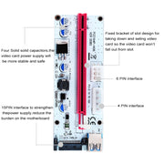 PCE164P-N06 VER008S USB 3.0 PCI-E Express Adattatore scheda riser extender PCI-E da 1 a 16x Alimentazione SATA a 15 pin Porta di alimentazione a 6 pin + 4 pin con cavo USB da 60 cm, VER008S Red