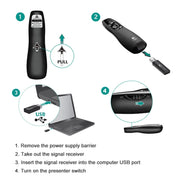 Penna per telecomando PPT per presentatore wireless Logitech R400 da 2,4 GHz