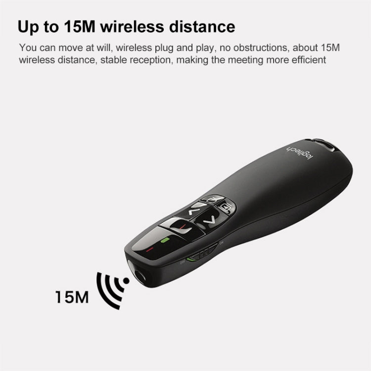 Penna per telecomando PPT per presentatore wireless Logitech R400 da 2,4 GHz