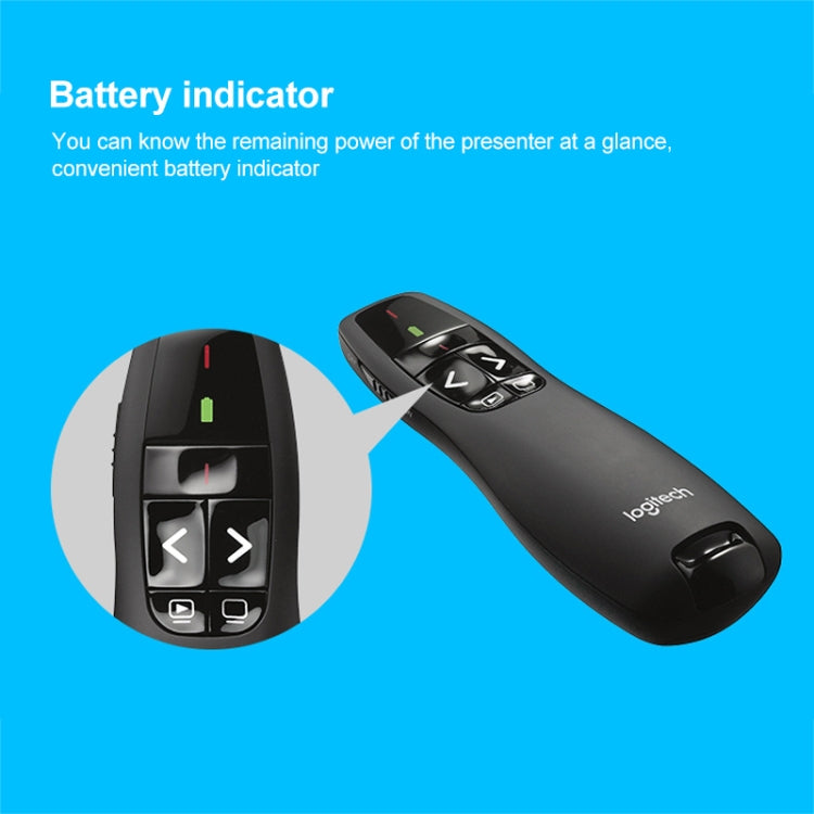 Penna per telecomando PPT per presentatore wireless Logitech R400 da 2,4 GHz