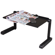 Supporto da tavolo portatile pieghevole regolabile a 360 gradi in lega di alluminio per laptop/notebook, senza ventole CPU e tappetino per mouse, Desk