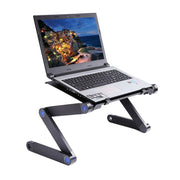 Supporto da tavolo portatile pieghevole regolabile a 360 gradi in lega di alluminio per laptop/notebook, senza ventole CPU e tappetino per mouse, Desk