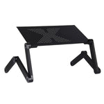 Supporto da scrivania pieghevole portatile regolabile a 360 gradi allungabile in lega di alluminio per laptop/notebook, senza ventole CPU e tappetino per mouse, without CPU Fans & Mouse Pad