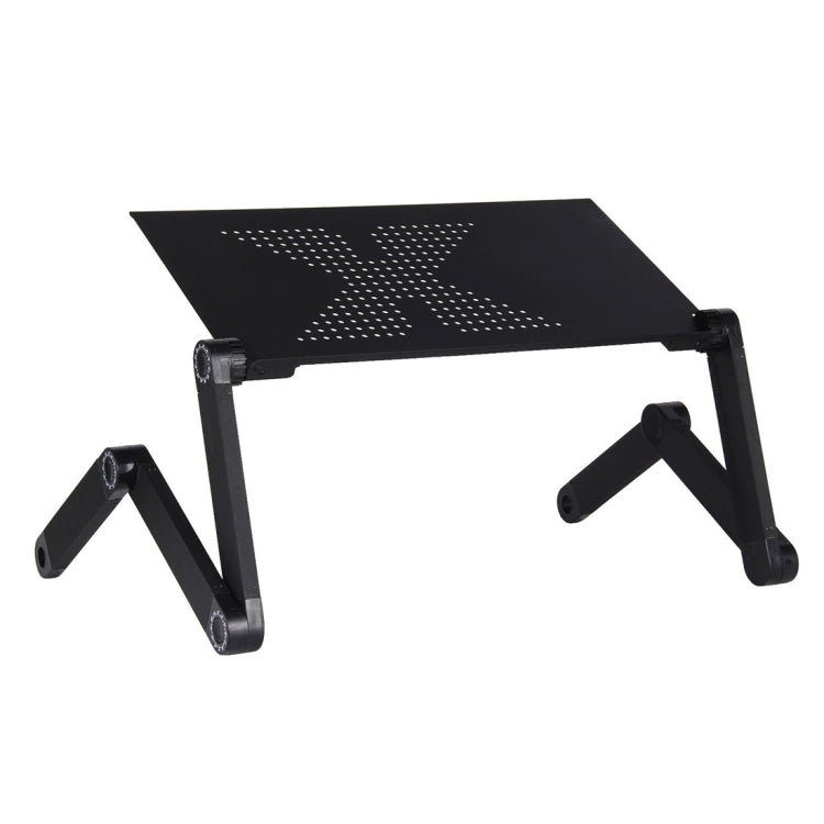 Supporto da scrivania pieghevole portatile regolabile a 360 gradi allungabile in lega di alluminio per laptop/notebook, senza ventole CPU e tappetino per mouse, without CPU Fans & Mouse Pad