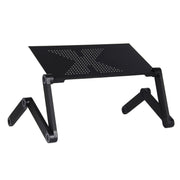 Supporto da scrivania pieghevole portatile regolabile a 360 gradi allungabile in lega di alluminio per laptop/notebook, senza ventole CPU e tappetino per mouse, without CPU Fans & Mouse Pad