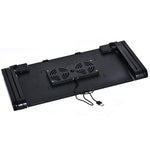 Supporto da tavolo portatile pieghevole regolabile a 360 gradi in lega di alluminio con doppie ventole CPU e tappetino per mouse per laptop/notebook, with Mouse Pad & 2 Cooling Fan