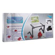 Supporto da tavolo portatile pieghevole regolabile a 360 gradi in lega di alluminio con doppie ventole CPU e tappetino per mouse per laptop/notebook, dimensioni scrivania: 480 mm x 260 mm, 480 x 260mm
