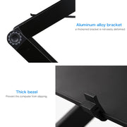 Supporto da tavolo portatile pieghevole regolabile a 360 gradi in lega di alluminio con doppie ventole CPU e tappetino per mouse per laptop/notebook, dimensioni scrivania: 480 mm x 260 mm, 480 x 260mm