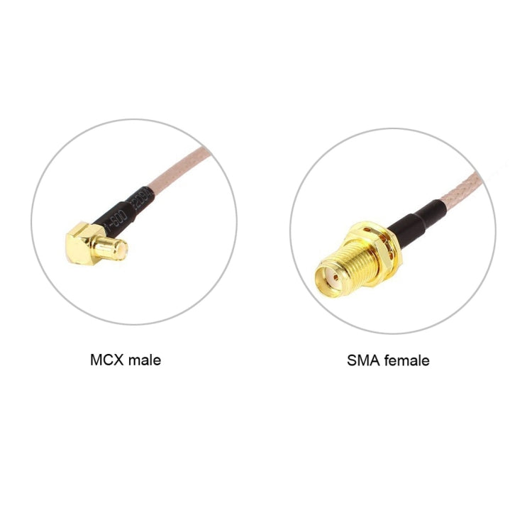 Cavo coassiale coassiale RF RG316 adattatore ad angolo retto maschio SMA femmina da 15 cm, SMA Female to MCX Male