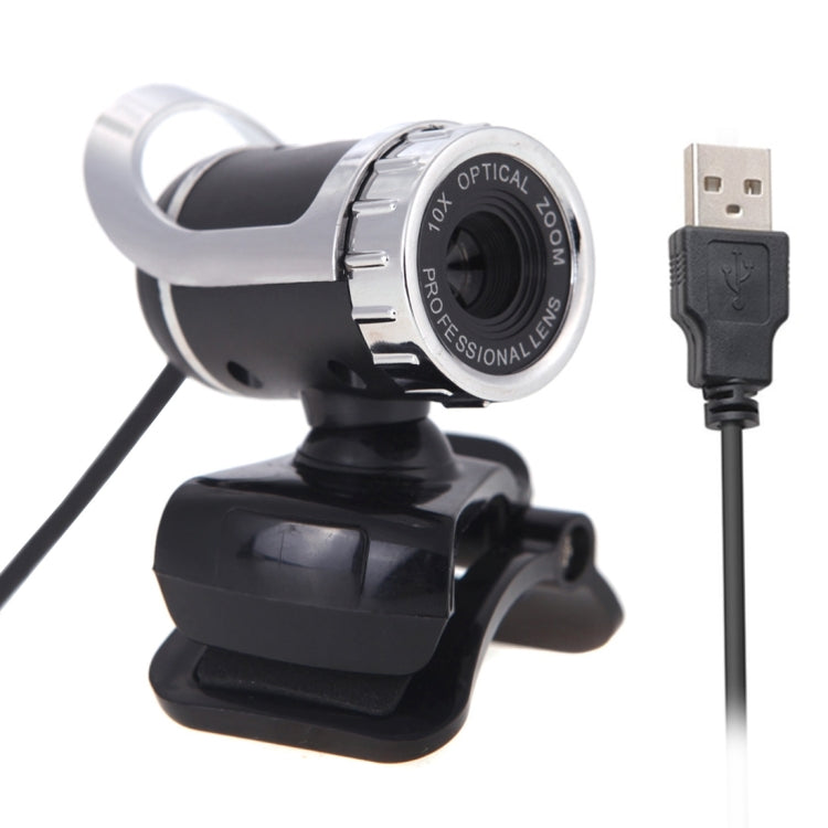 A859 WebCam USB 2.0 da 480 pixel HD 360 gradi Fotocamera per PC con microfono per assorbimento acustico per computer PC portatile, lunghezza cavo: 1,4 m