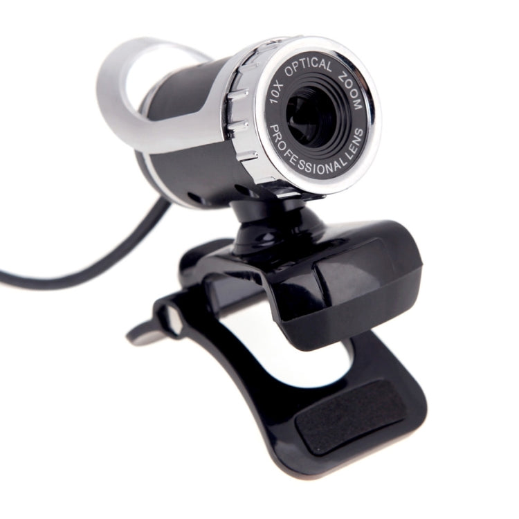 A859 WebCam USB 2.0 da 480 pixel HD 360 gradi Fotocamera per PC con microfono per assorbimento acustico per computer PC portatile, lunghezza cavo: 1,4 m
