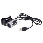 A859 WebCam USB 2.0 da 480 pixel HD 360 gradi Fotocamera per PC con microfono per assorbimento acustico per computer PC portatile, lunghezza cavo: 1,4 m