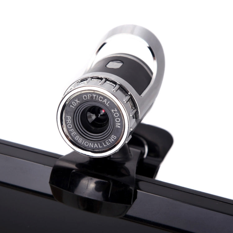 A859 WebCam USB 2.0 da 480 pixel HD 360 gradi Fotocamera per PC con microfono per assorbimento acustico per computer PC portatile, lunghezza cavo: 1,4 m