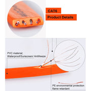 Cavo LAN di rete Ethernet piatto ultrasottile CAT6 da 8 m, cavo patch RJ45, Length: 8m