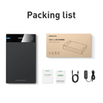 UGREEN US222 Custodia per HDD 2.5 / 3.5 pollici SATA a USB 3.0 SSD Adattatore Hard Disk Drive Box Custodia per HDD esterno, supporto protocollo UASP, US222 HDD Case
