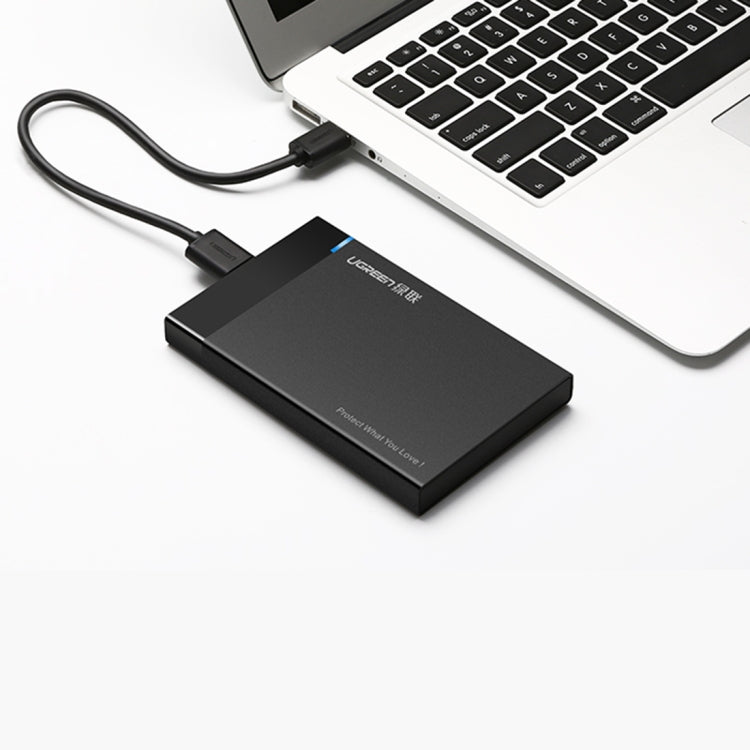 UGREEN US221 Custodia per HDD Custodia per HDD esterna da 2,5 pollici SATA a USB 3.0 SSD Box per unità disco rigido, supporto protocollo UASP, US221 Removable Cable, US221 Fixed Cable